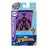 Front of Marvel Spider-Man Bend and Flex Missions Miles Morales packaging showing the black and red action figure in a window box with cityscape graphics, logo branding, and plastic-free packaging label.