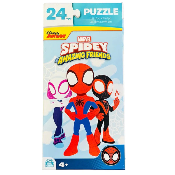 Lisciani Marvel Spidey MAXIFLOOR – 4 Puzzles 48 Pièces, Double Face Avec Coloriage, Dès 4 Ans – Fabriqué En Italie