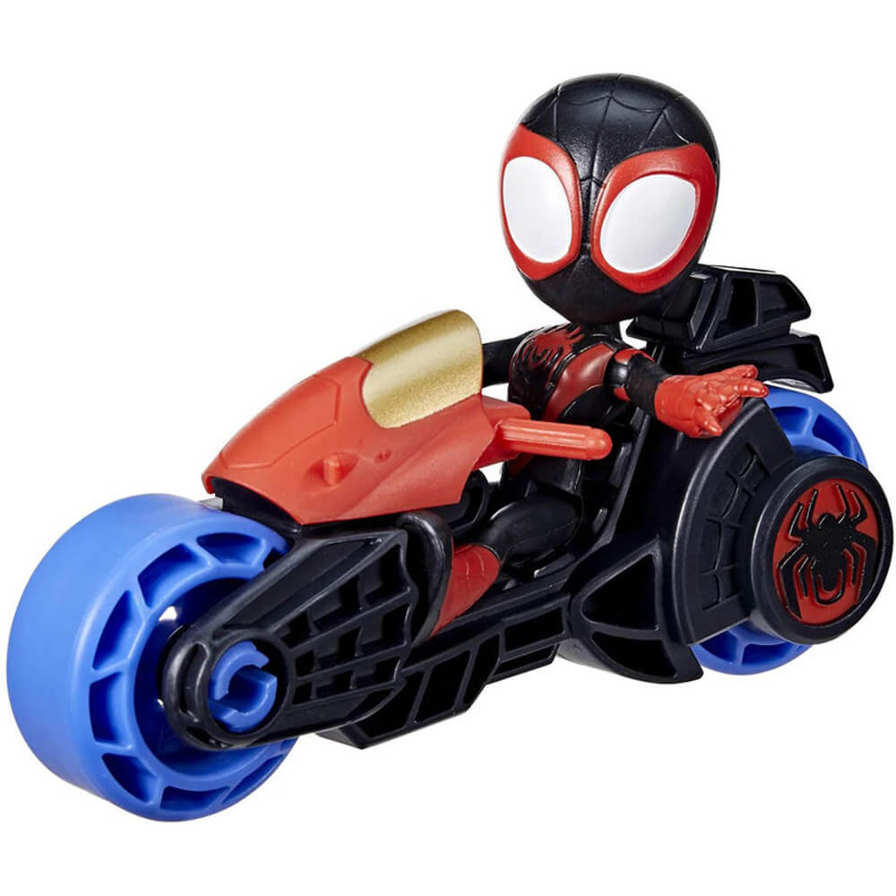 Marvel Spidey and His Amazing Friends 4" Miles Morales and Motorcycle Action Figure