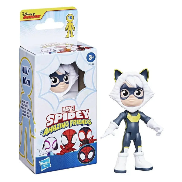 のせキャラ 4パックセット(ガールズ、フレンズ、マーベル、ピクサー) Marvel Spidey and His Amazing Friends Black Cat 4 Inch Hero Figure
