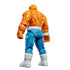 Marvel The Thing action figure rear view, revealing textured orange back, blue pants with Fantastic Four logo on the side and white boots, set against a white studio backdrop.