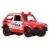 Red and white die-cast Honda N600 off-road toy car with racing decals, black bumpers, and Goodyear branding, designed for collectors in 1:64 scale.