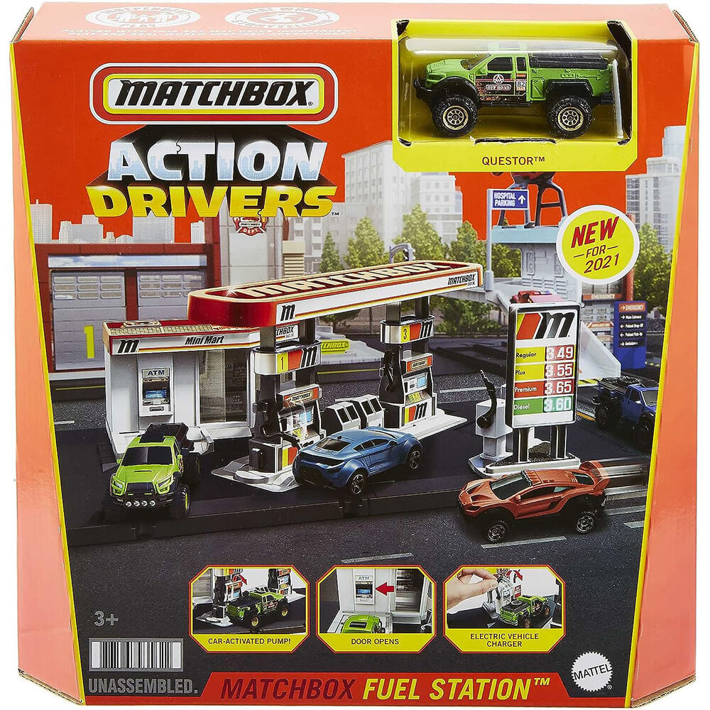Matchbox Action drivers Fuel Station Playset box