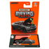 Retail packaging of Matchbox Moving Parts 2020 Dodge Charger SRT Hellcat die-cast toy in black with opening hood, displayed in orange-backed blister card with vehicle artwork.
