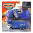 Matchbox Working Rigs Garbage King XL retail packaging displaying a blue and white diecast garbage truck secured in blister pack, with bold Matchbox branding, safety warnings, and product name visible on the front.