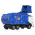 Matchbox Working Rigs Garbage King XL rear angled view highlighting the blue refuse container, rear loading details, six rolling wheels, and durable diecast construction on a clean white background.