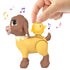 Hand places glittery yellow Star figure on back of Disney Wish Valentino goat toy, triggering musical sounds with colorful notes, promoting interactive play.