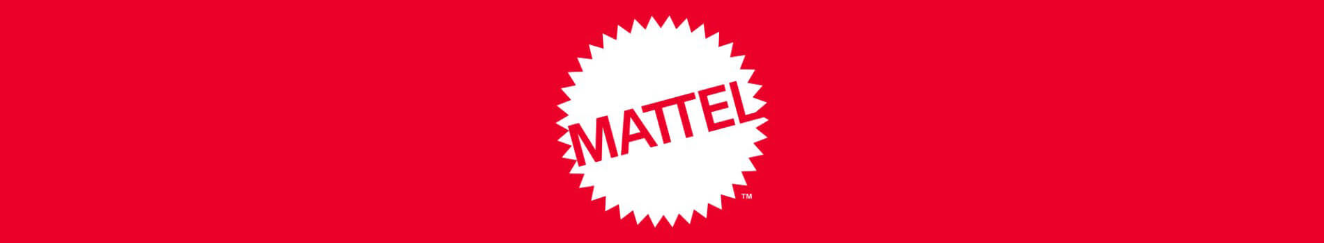 Mattel logo on a red background
