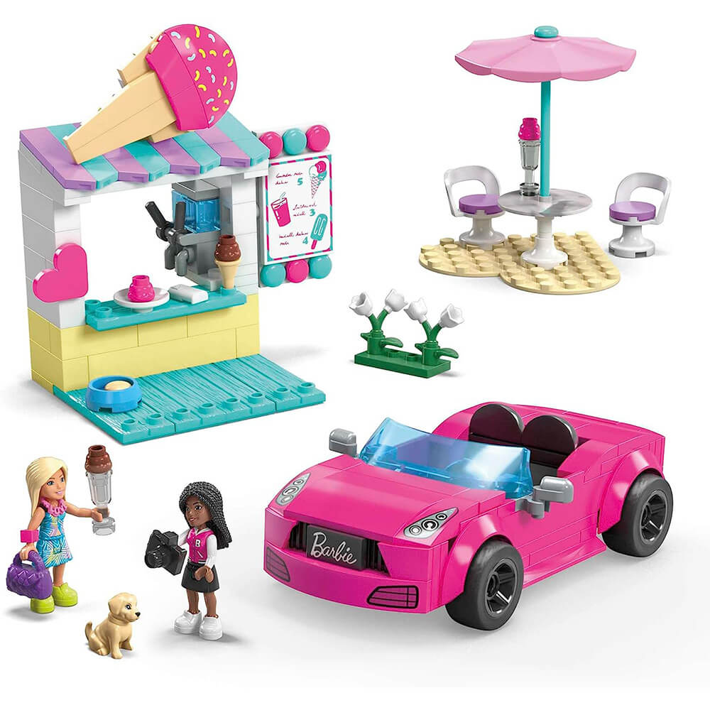 MEGA Barbie Convertible & Ice Cream Stand 226 Piece Building Set