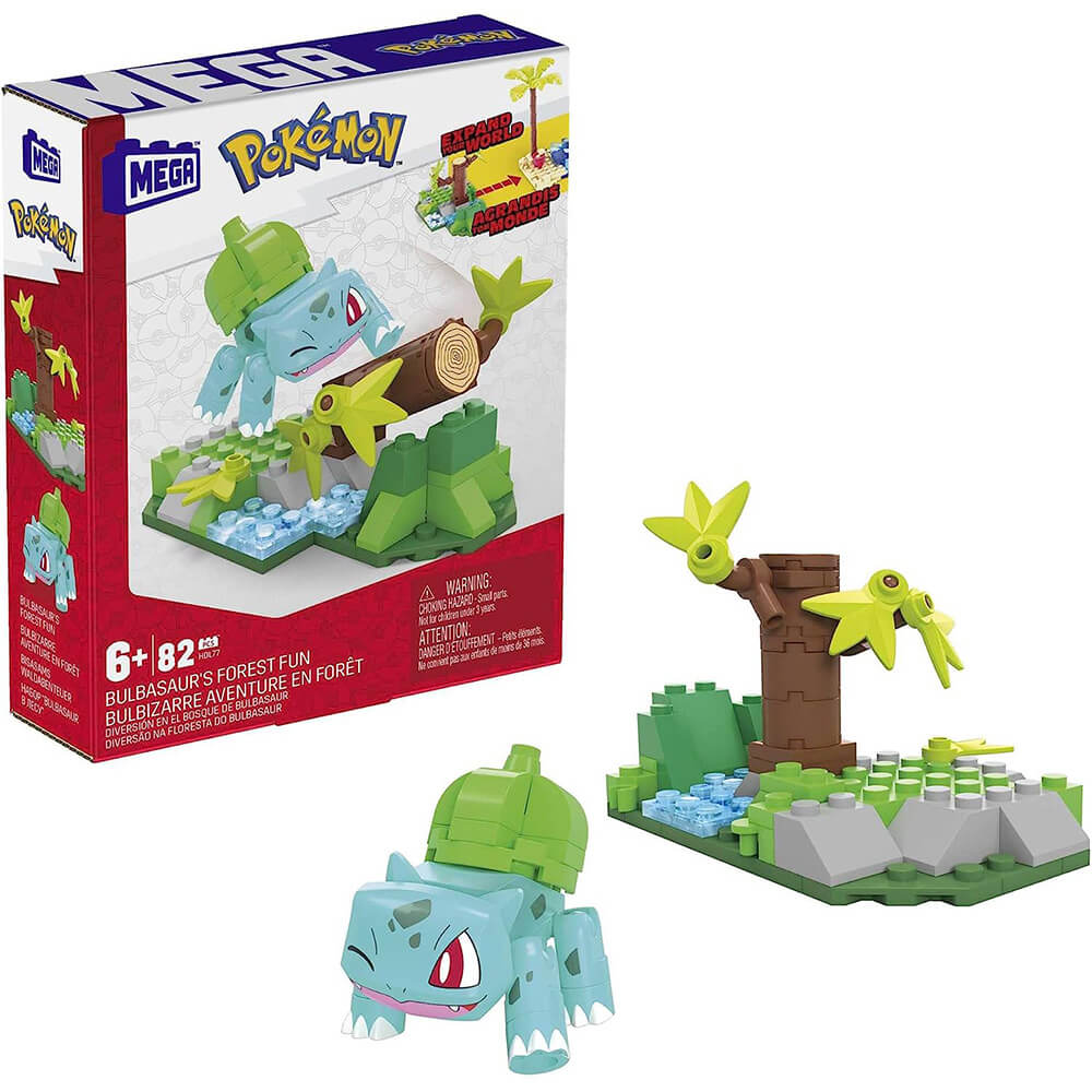 MEGA Pokémon Bulbasaur's Forest Trek 82 Piece Building Set packaging