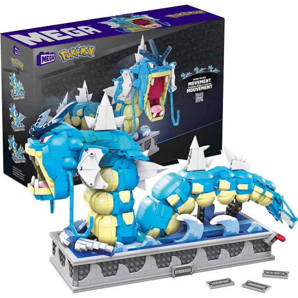 MEGA Pokémon Motion Gyarados Mechanized 2188 Piece Building Kit package