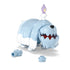 Mega Pokémon Greavard building set pieces laid out, featuring light blue ghost-dog Pokémon body with white fur accents and small detachable brick accessories.