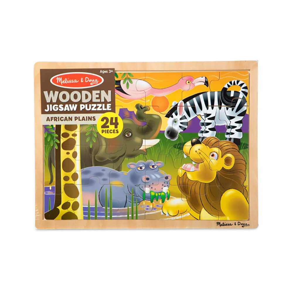 Melissa and Doug African Plains 24 Piece Wooden Jigsaw Puzzle