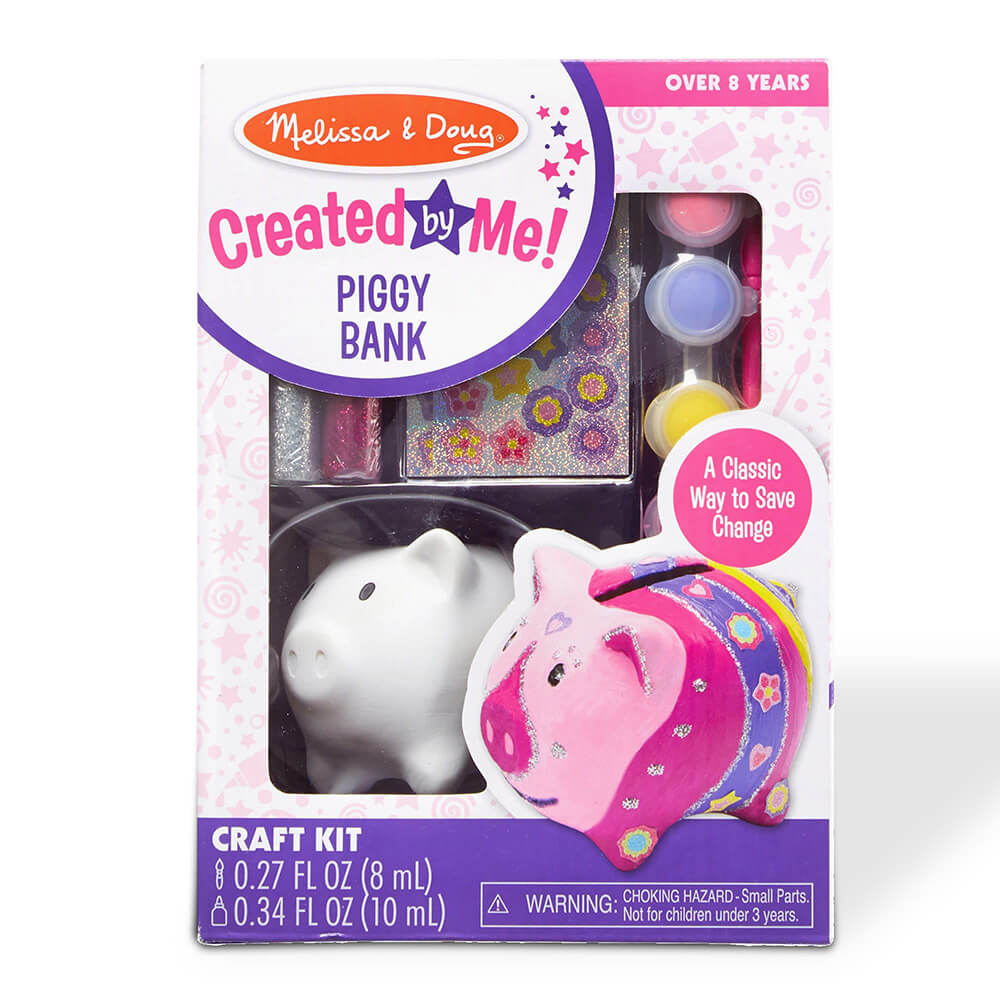 Melissa and Doug Created by Me! Piggy Bank Craft Kit Package