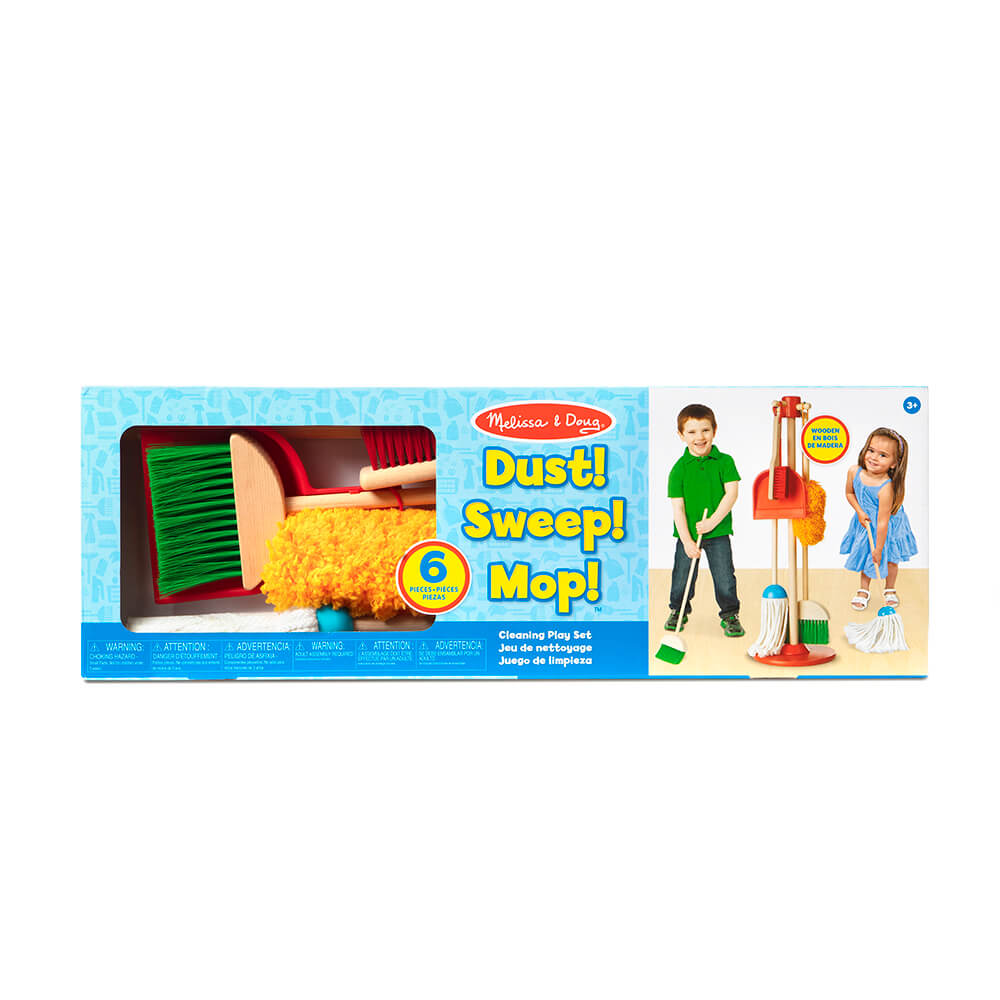Melissa and Doug Dust, Sweep & Mop Play Set Package