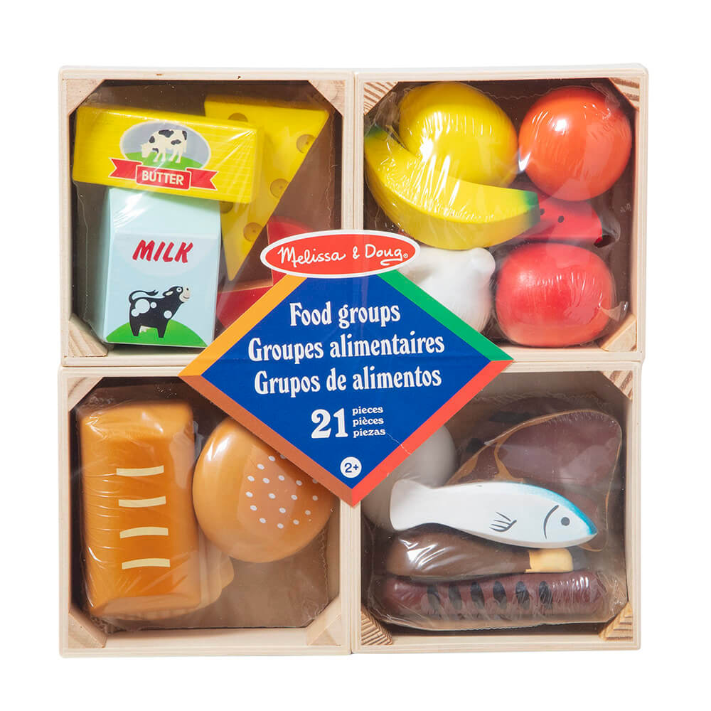 Melissa and Doug Food Groups Wooden Food Play Set Packaging