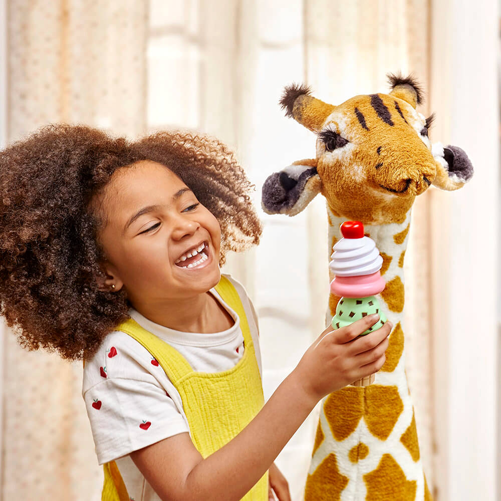 Melissa and Doug Giant Giraffe Stuffed Animal Ice Cream Snack