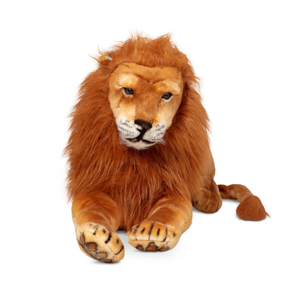 Melissa and Doug Giant Lion Stuffed Animal picture showing lions face