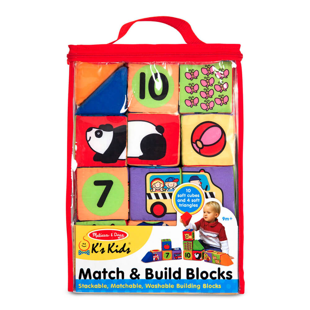 Melissa and Doug K’s Kids Match & Build Soft Blocks