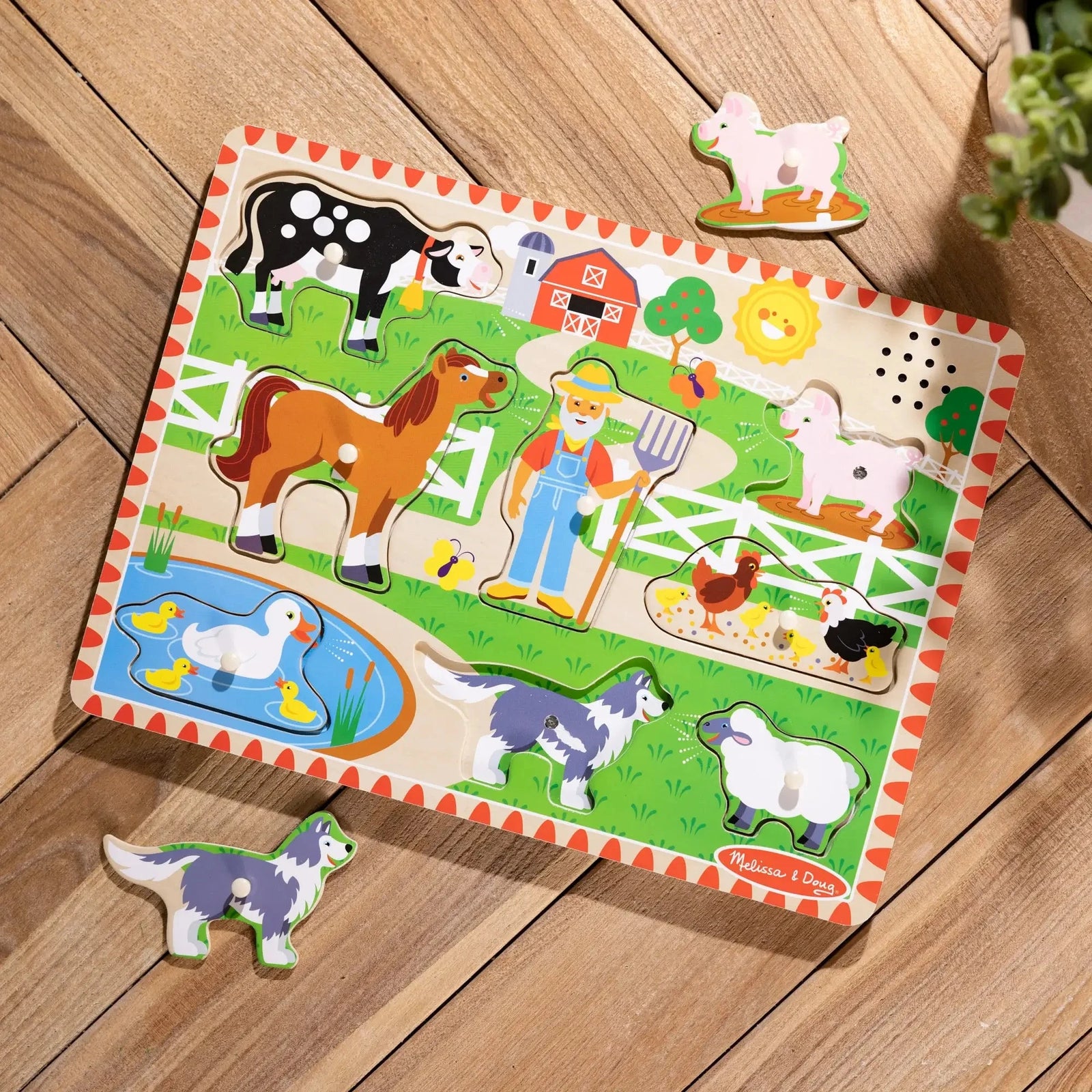 Melissa and Doug Old MacDonald's Farm 9-Piece Sound Puzzle