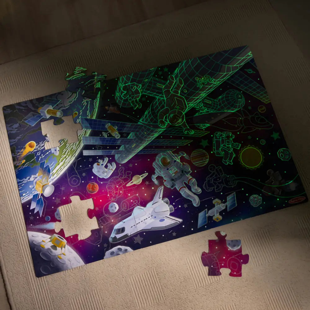Melissa and Doug Outer Space Glow in the Dark 48-Piece Floor Puzzle
