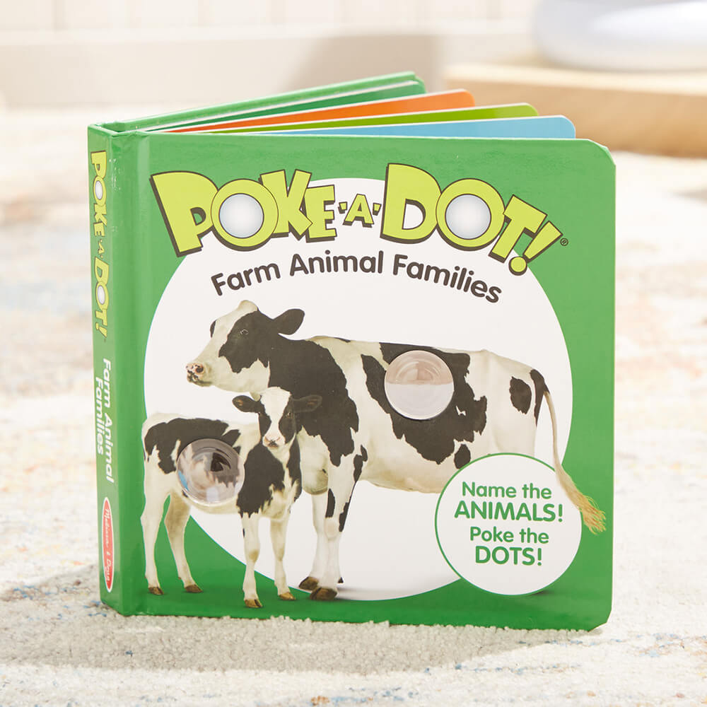 Melissa and Doug Poke-a-Dot Farm Animal Families Board Book