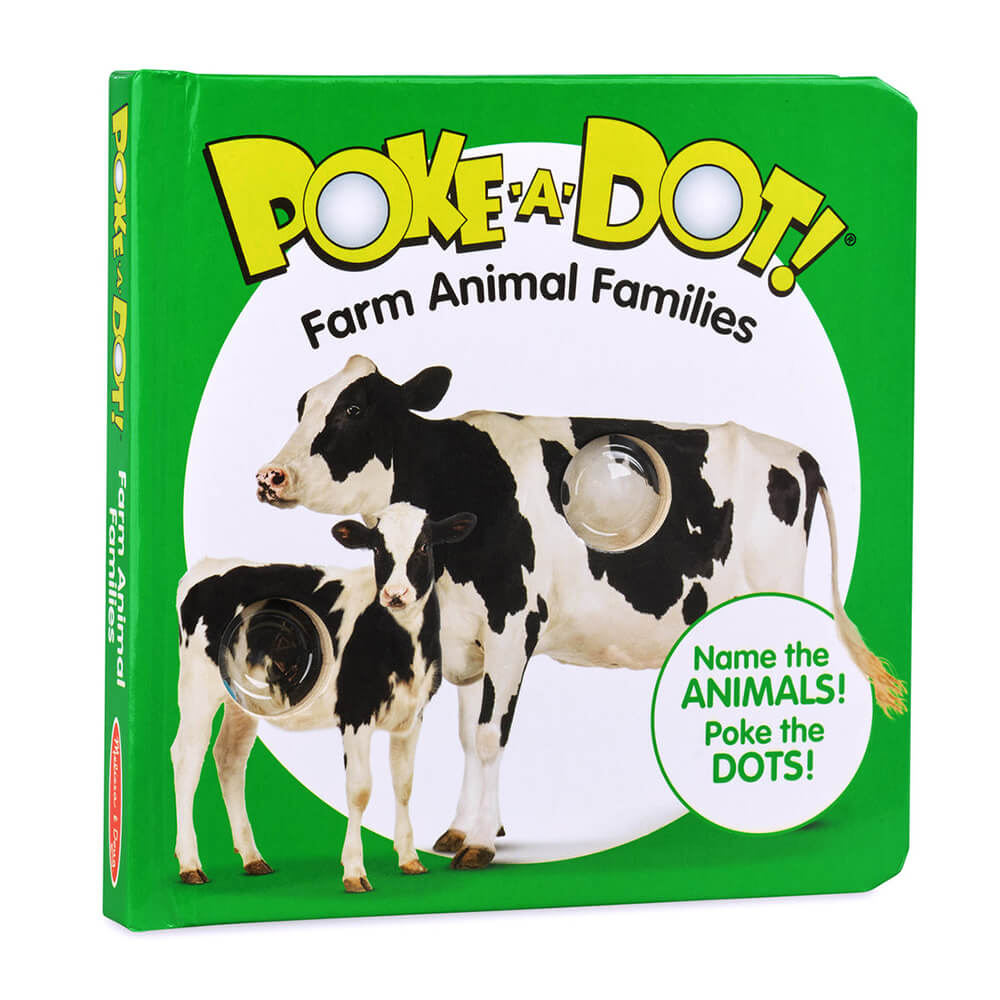 Melissa and Doug Poke-a-Dot Farm Animal Families Board Book