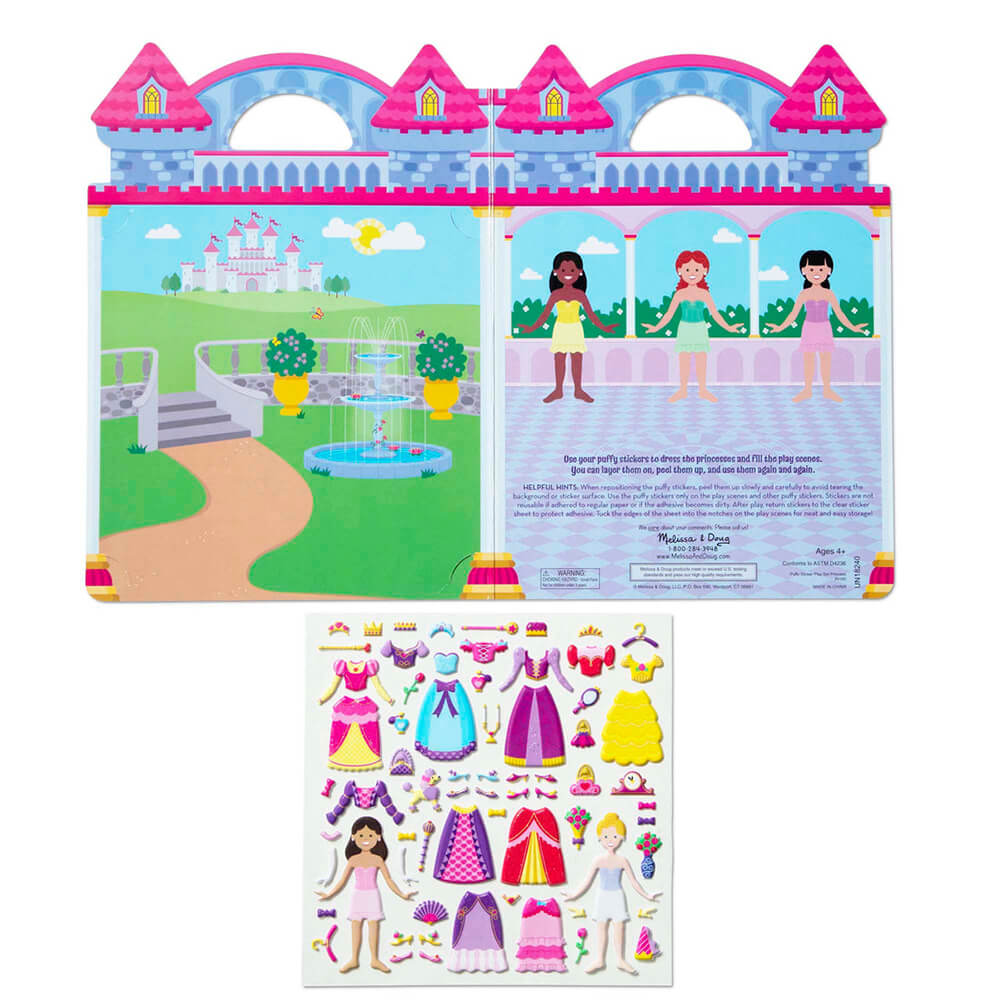 Melissa and Doug Princess Puffy Sticker Play Set Maziply Toys Melissa and Doug Princess Puffy Sticker Play Set Maziply Toys