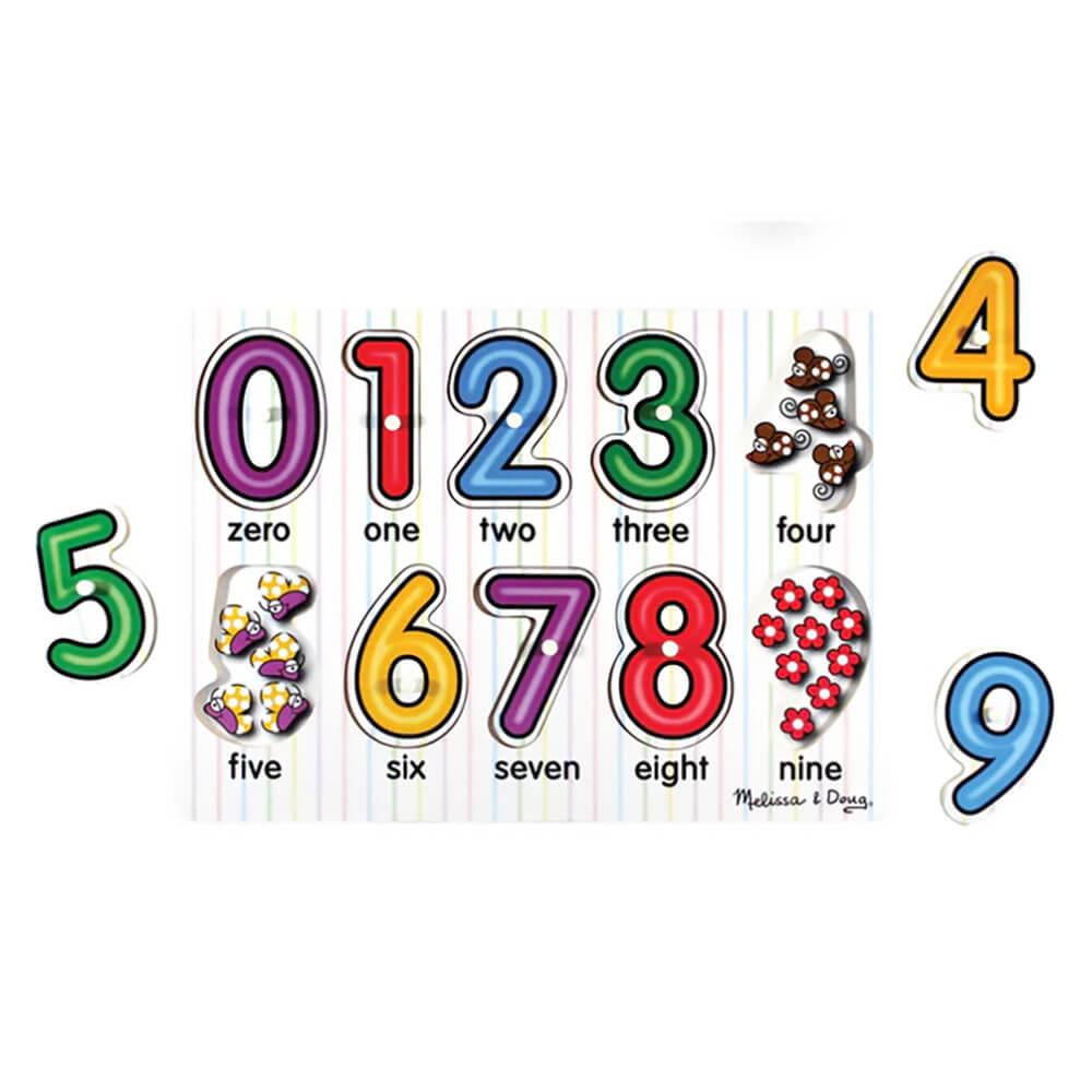 Melissa and Doug See-Inside Numbers 10 Piece Peg Puzzle