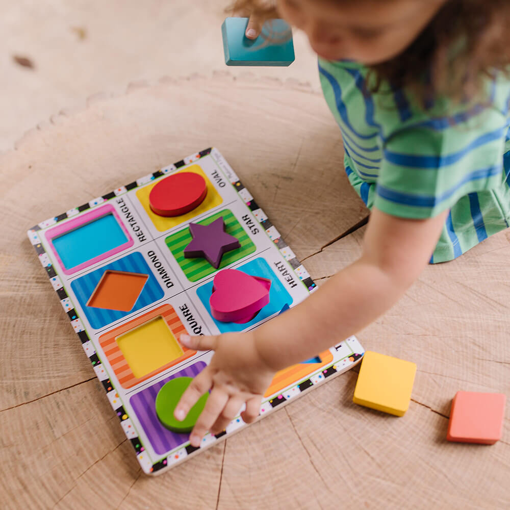 Melissa and Doug Shapes 8 Piece Chunky Puzzle Hands