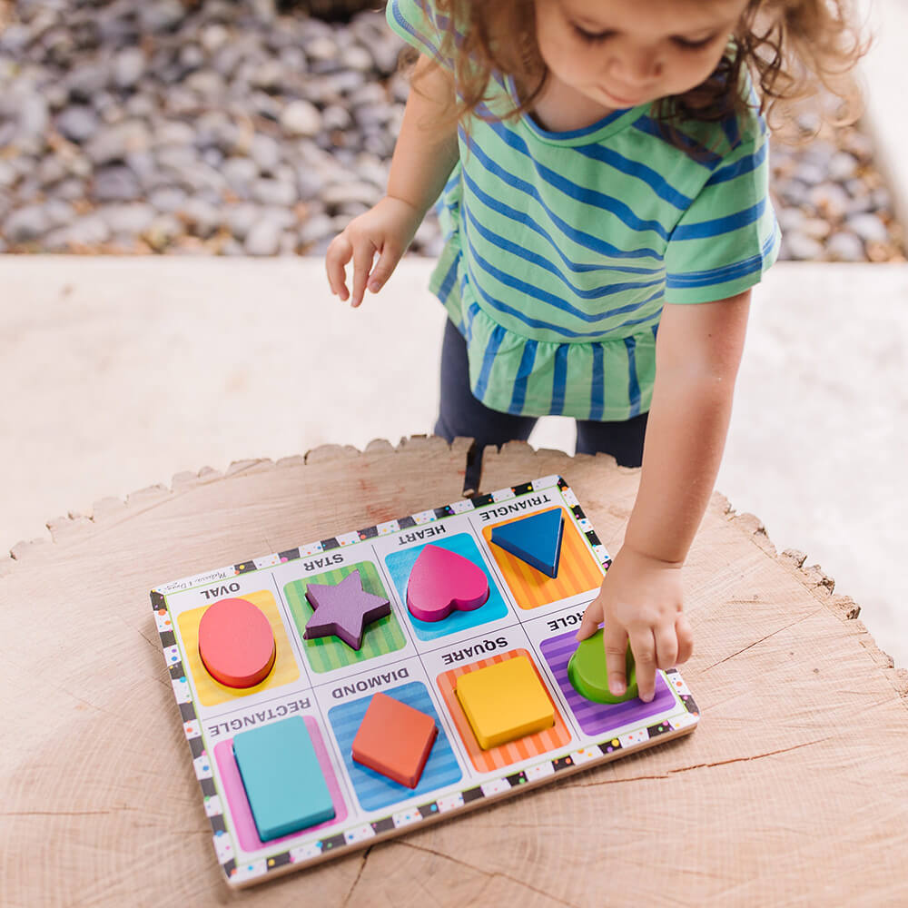 Melissa and Doug Shapes 8 Piece Chunky Puzzle Little Girls