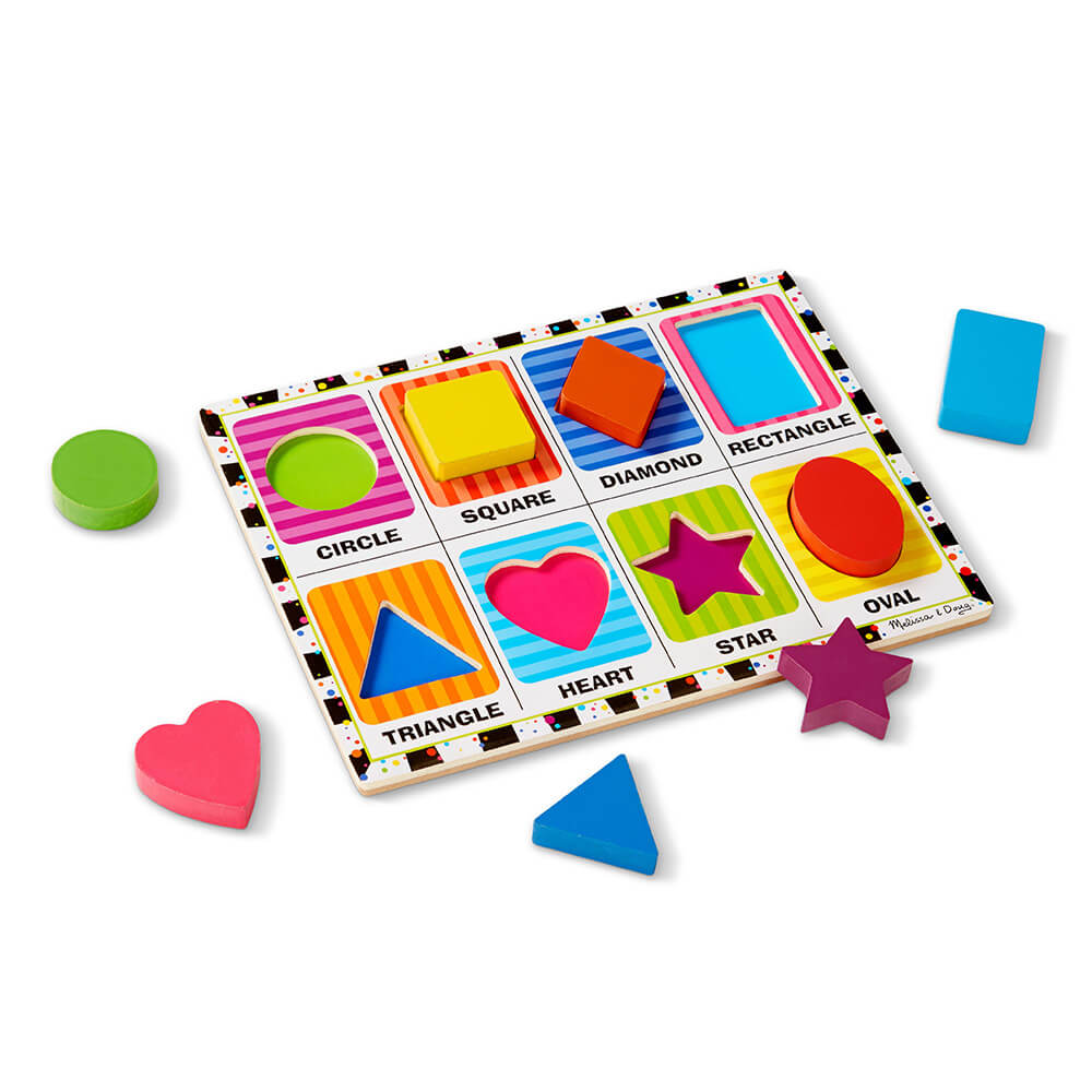 Melissa and Doug Shapes 8 Piece Chunky Puzzle Pieces