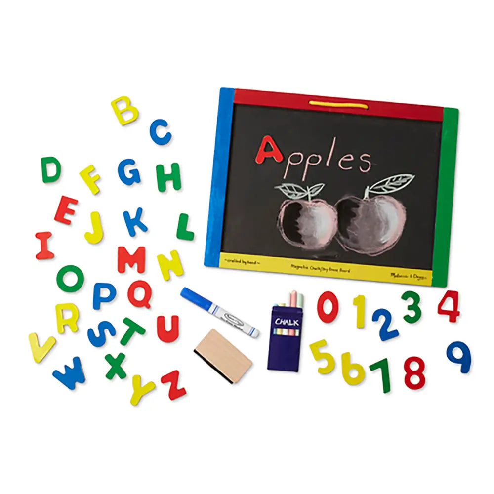 Melissa and Doug Uppercase Magnetic Chalk and Dry-Erase Board