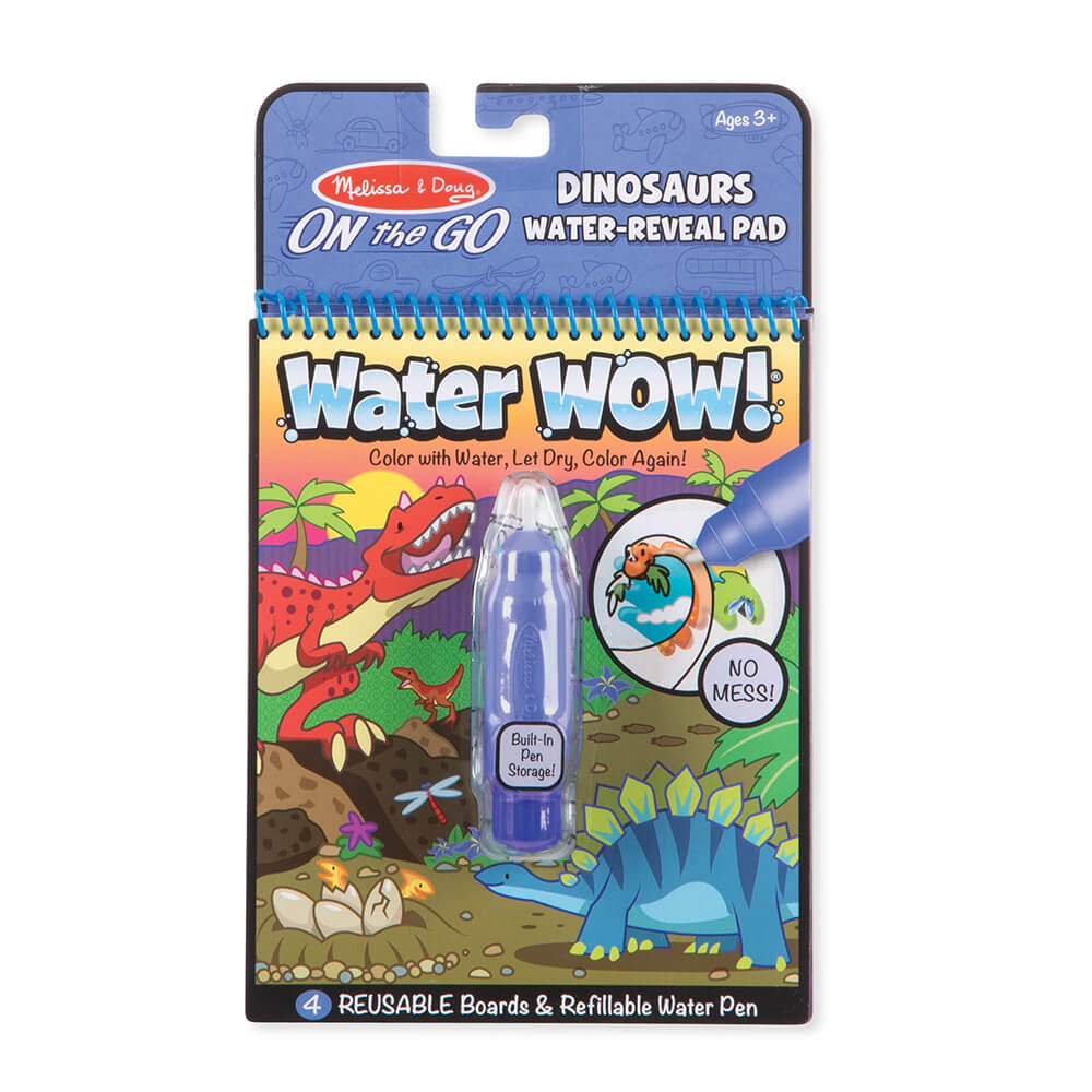 Melissa and Doug Water Wow! Dinosaurs Water-Reveal On the Go Travel Activity Pad