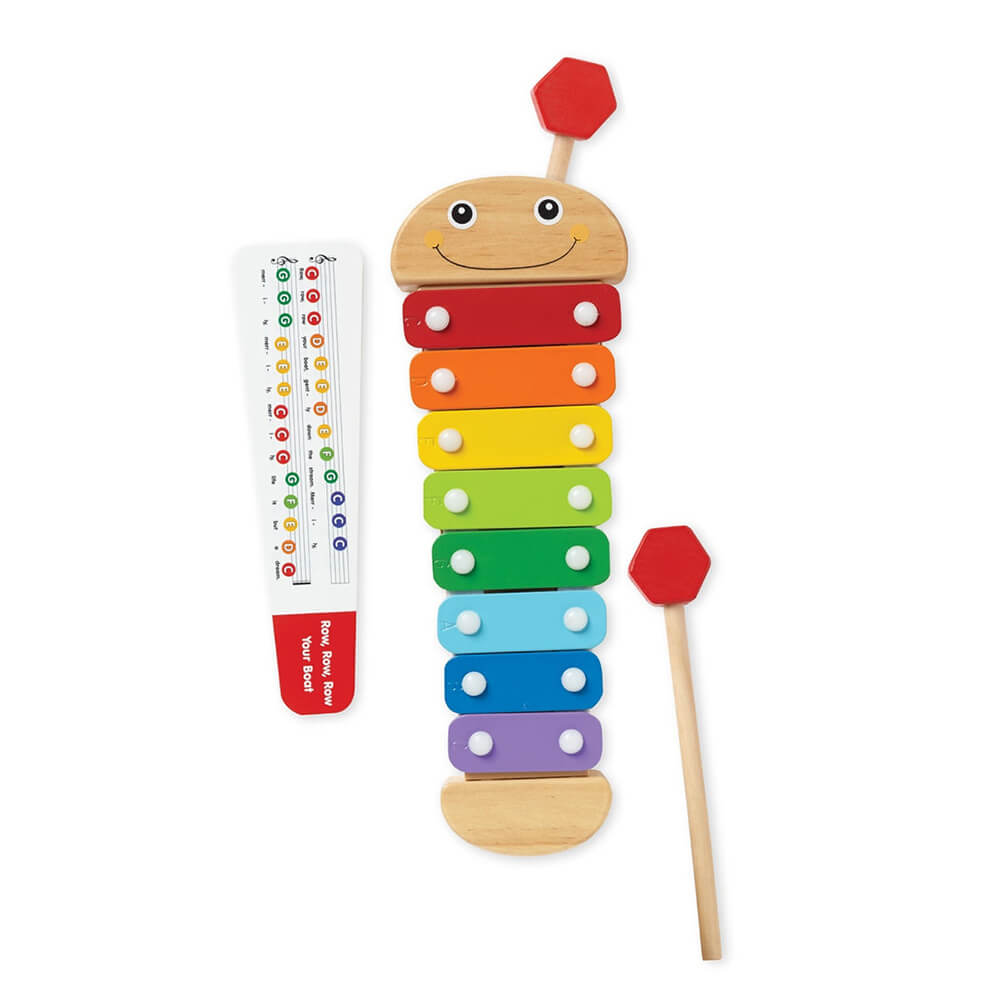 Melissa and Doug Wooden Caterpillar Xylophone Classic Toy