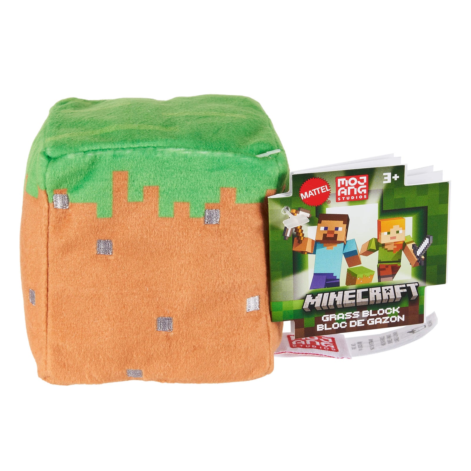 Minecraft Block Plush Grass Block 3-in Plush