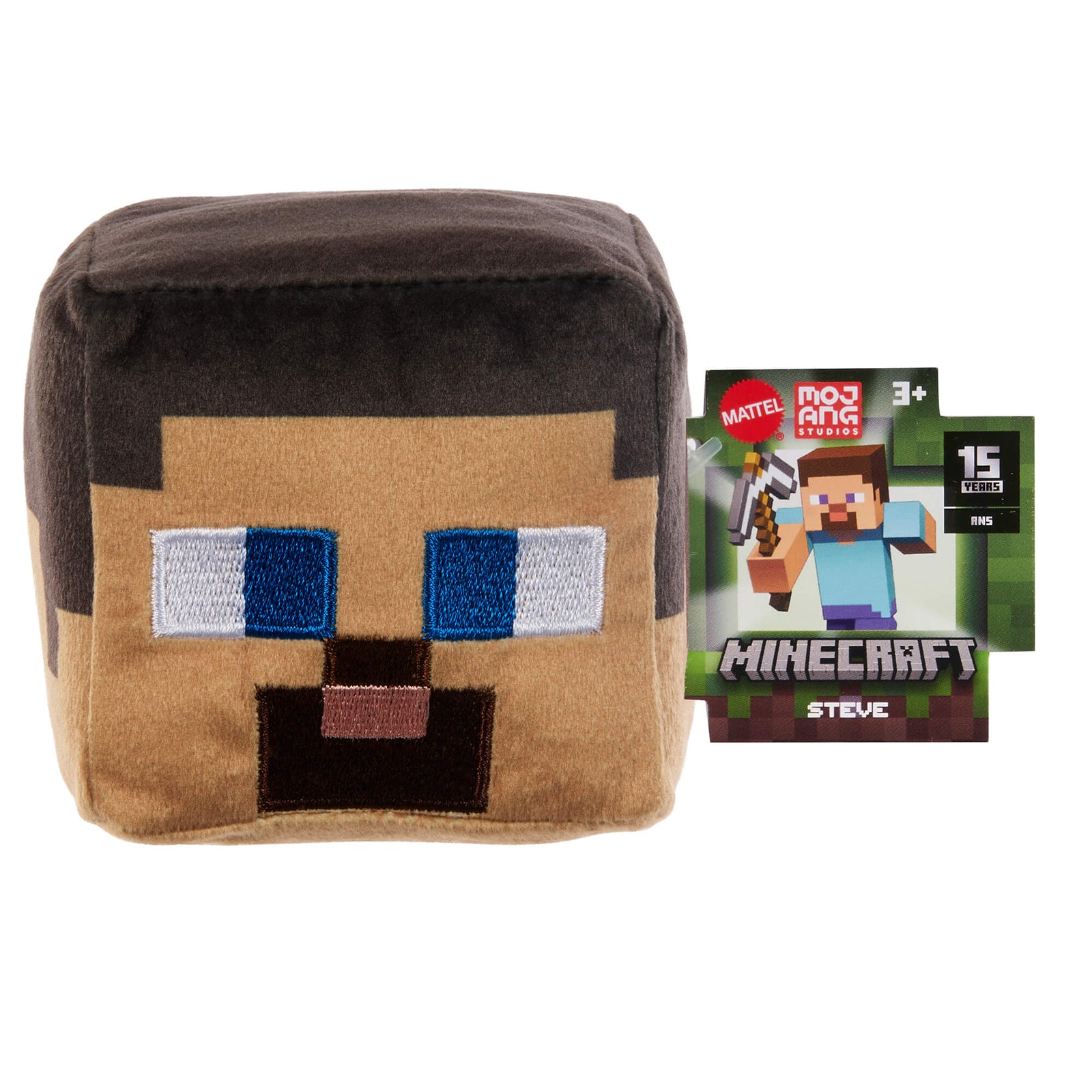 Minecraft Block Plush Steve Player Head Block 3-in Plush