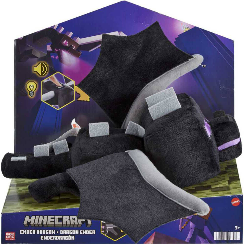 Minecraft Ender Dragon Plush Figure with Lights and Sounds