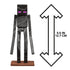 Minecraft Enderman action figure shown beside bold black measurement graphic indicating 5.0 inch height, emphasizing the tall scale, elongated proportions, and collectible size typical of Minecraft movie figures.