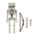 Minecraft Movie Skeleton action figure set showing white skeleton toy alongside detachable bow, arrow, and bone accessories on a plain white background.