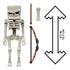 Minecraft Movie Skeleton action figure shown with bow, arrow, and bone accessories alongside measurement graphic indicating toy height of 4 inches (10.2 cm).