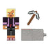 Minecraft Redstone Charged Minecraft’s Kai accessories set in gray and brown plastic, featuring a pixel-style pickaxe and textured redstone charging block components arranged neatly on a white studio background.