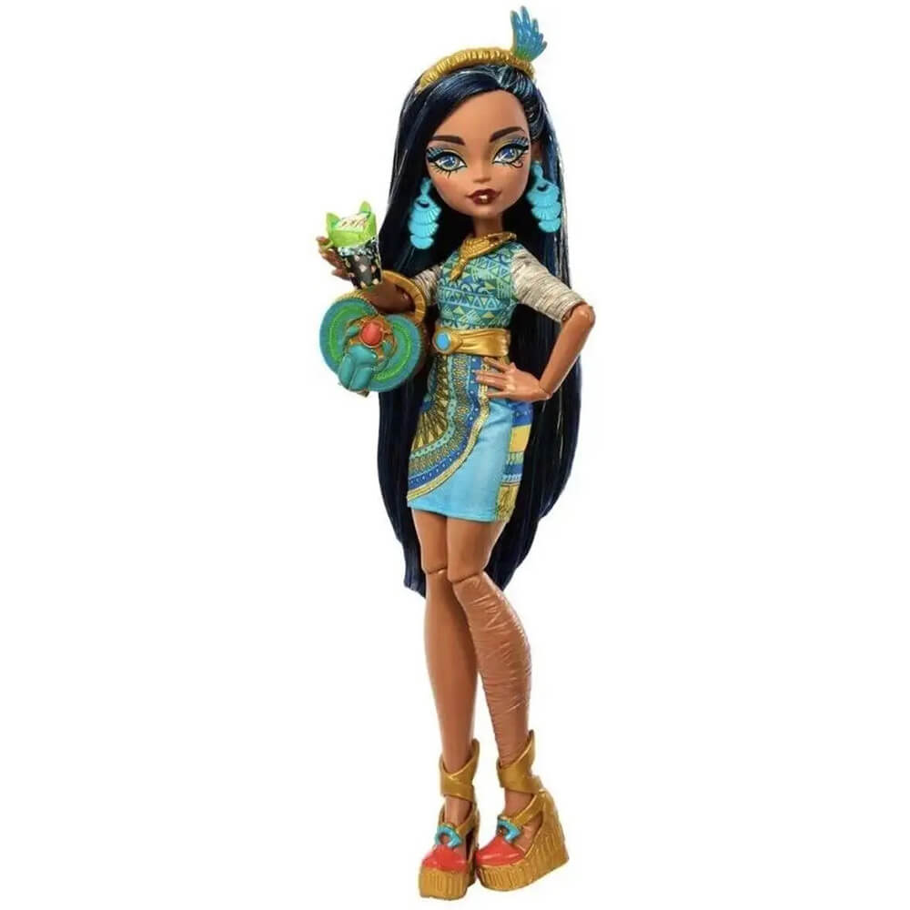 Monster High Cleo De Nile Doll full shot in blue dress