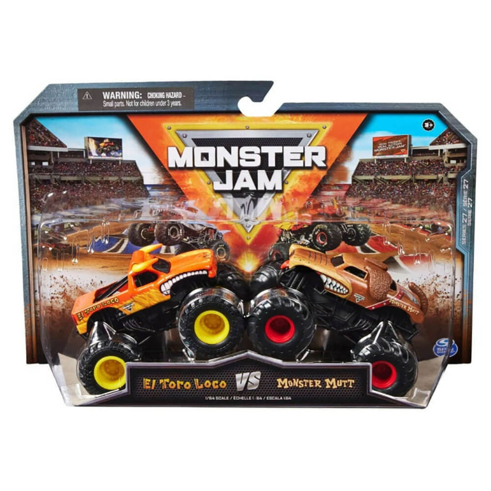 Monster Jam 1:64 Scale Monster Truck 2-Pack (el Toro Loco vs Monster Mutt)