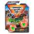 Monster Jam Dragon 1:64 scale diecast truck packaged in fiery stadium-themed box, featuring green dragon body, red wheels, and bold Monster Jam branding.