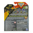 Back of Monster Jam EarthShaker toy truck packaging with product details, safety warnings, and collectible lineup of other trucks from the Monster Jam Legacy series.