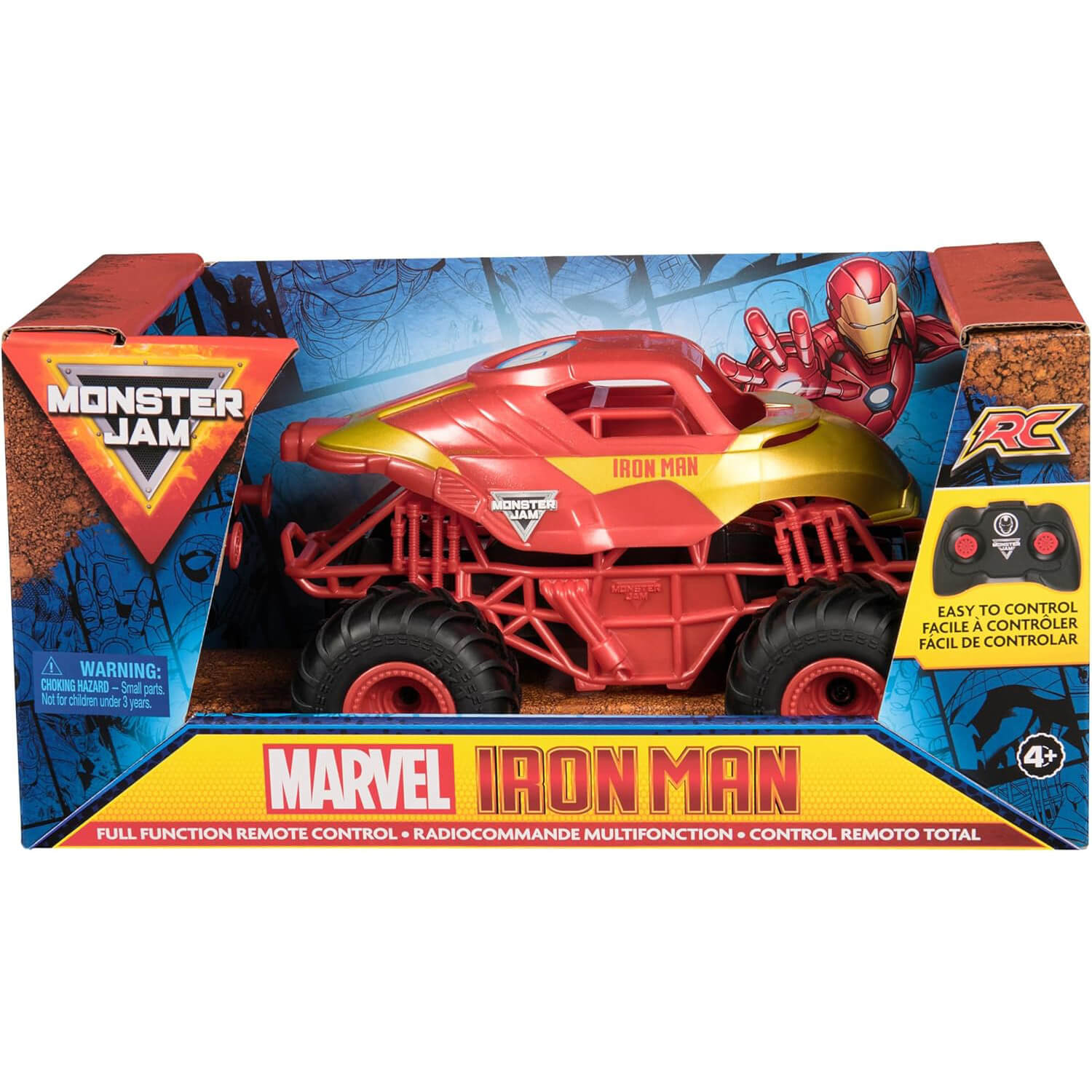 Monster Jam Marvel Iron Man 1:24 Scale RC Monster Truck packaging
