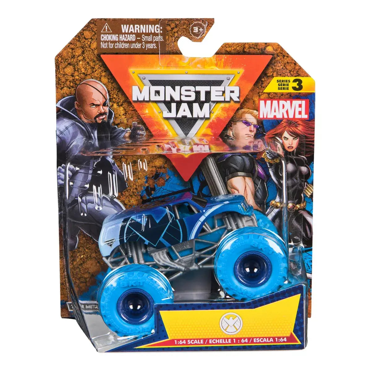Monster Jam Marvel S.H.I.E.L.D. 1:64 Scale Diecast Monster Truck Vehicle packaging