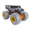 Marvel Monster Jam War Machine 1:64 scale toy monster truck with silver body, military star emblem, oversized gray tires, and bright yellow wheel hubs.