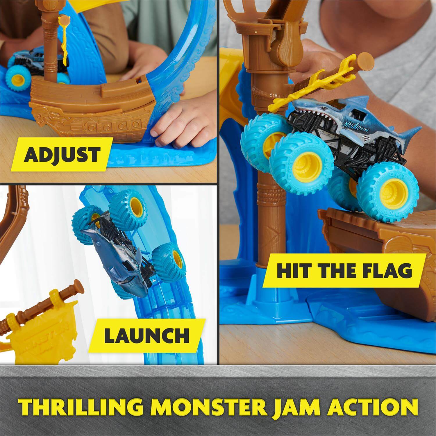 Monster Jam Megalodon Loop of Doom Stunt Playset thrilling monster jam action